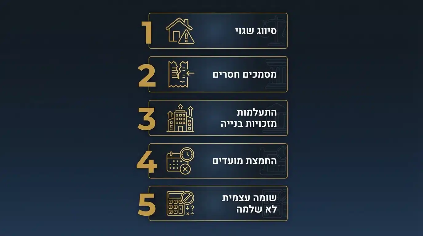 חמש טעויות נפוצות במיסוי מקרקעין שעולות ביוקר - איור מדגים
